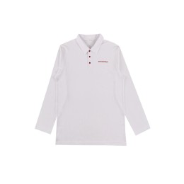 Customized long-sleeved white Polo shirt with contrasting buttons, group Polo shirt, embroidery, uniform Polo shirt, 21s cotton pique cloth P15P1593 Customized long-sleeved white Polo shirt with contrasting buttons, group Polo shirt, embroidery, uniform Polo shirt, 21s cotton pique cloth P15P1593